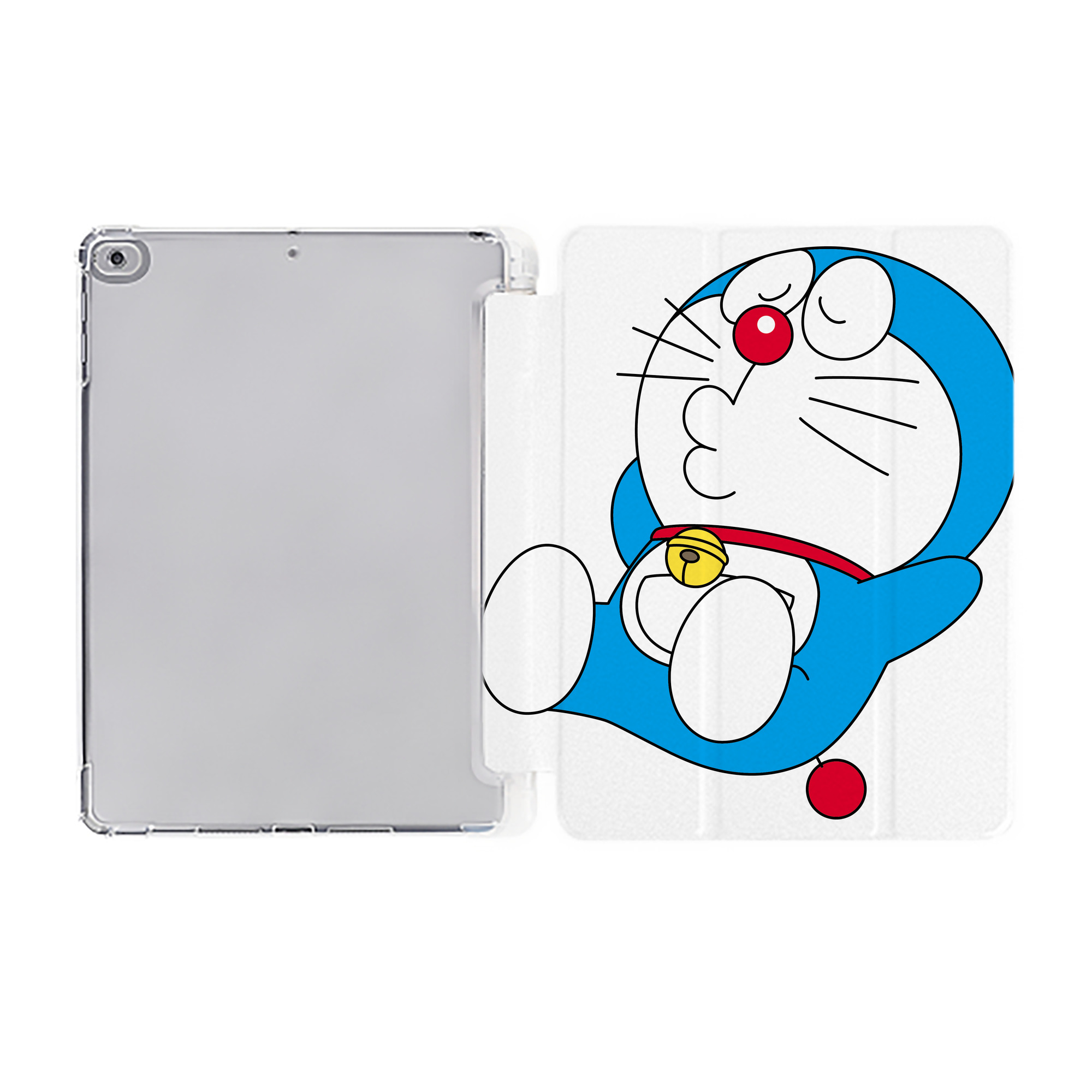 （画像用） ドラえもん Doraemon IPad ケース ペン収納付き 三つ折りスタンド PUレザー×シリコン 対応機種9.5/10.5/10.9インチ